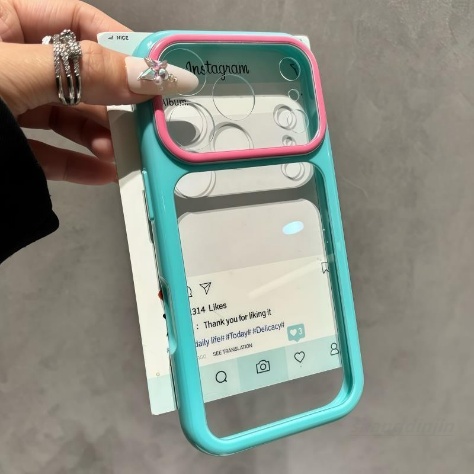 Frame case in Mint / Rose, supplier reference